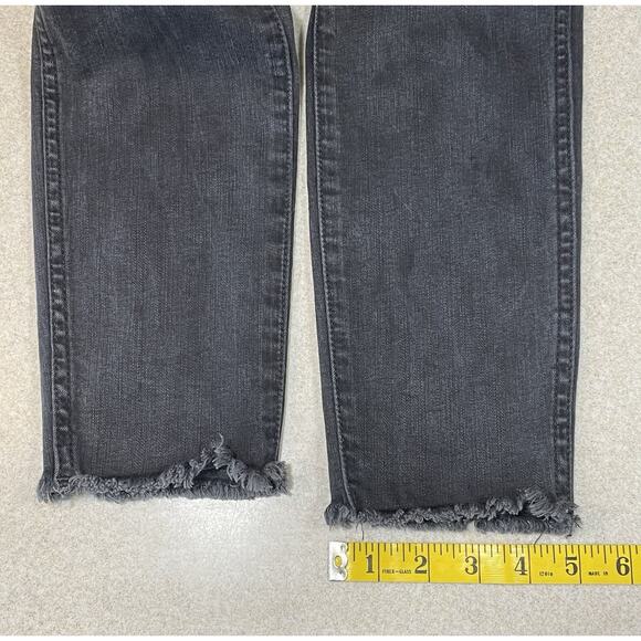 Madewell 10” High Rise Skinny Jeans Button Fly Size 27P Women’s Black Denim - Picture 13 of 13